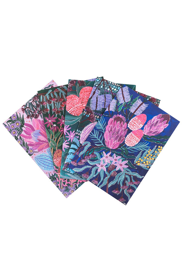 Jessica Begg 'Native Flowers' Greeting Cards (5 Pack)