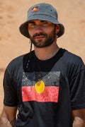 "Raise The Flag" Aboriginal Flag Acid Washed Bucket Hat