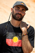 "Raise The Flag" Aboriginal Flag Beaded Bracelet