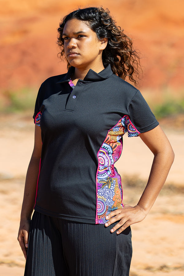 Celebration Black Bamboo (Simpson) Women's Fitted Polo Shirt