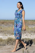 Calm Place V Neck Women's Midi Dress