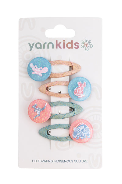 Australian Wildlife Kids Snap Hair Clip Set (4 Pack)