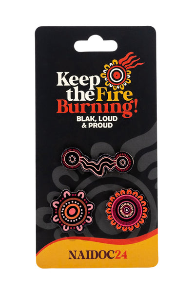 Igniting Our Journey NAIDOC 2024 Lapel Pin (3 Pack)
