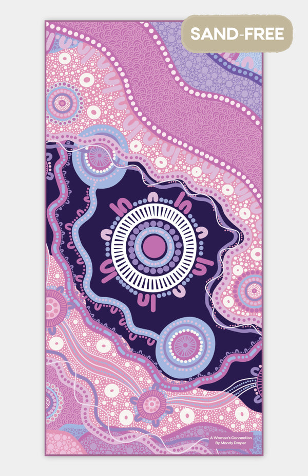 A Woman's Connection Sand Free rPET Beach Towel (80x160cm)