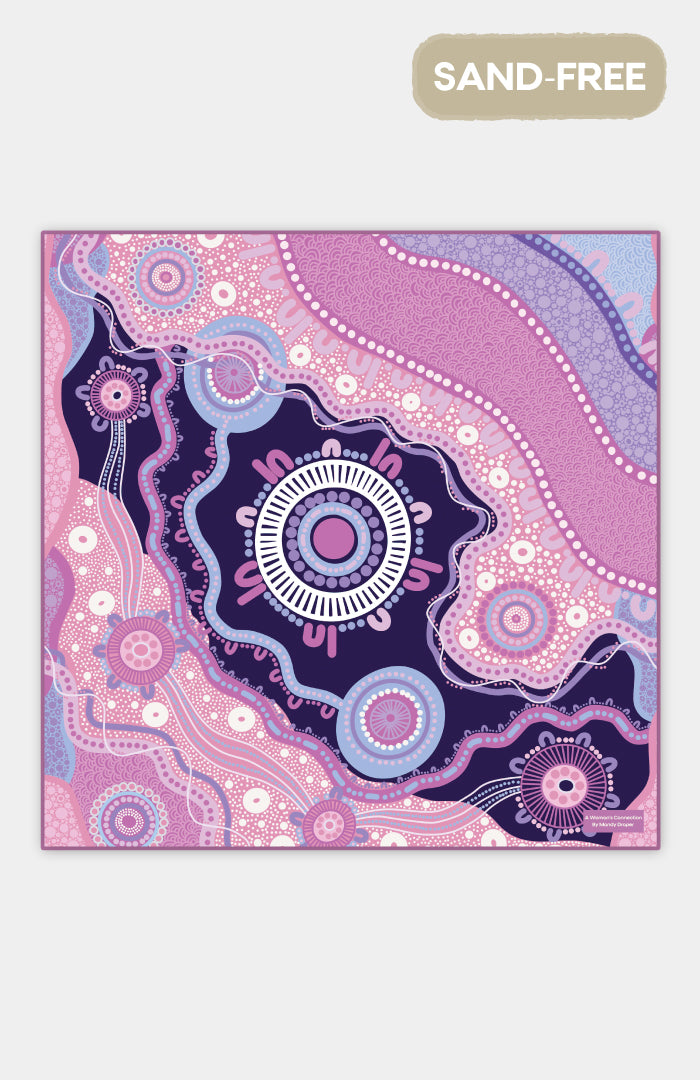 A Woman's Connection Sand Free rPET Beach Towel (160x160cm)