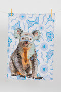 Koala (Gurrburr) 'Australian Wildlife Conservancy' Linen Blend Tea Towel