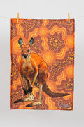 Kangaroo (Barra) 'Australian Wildlife Conservancy' Linen Blend Tea Towel