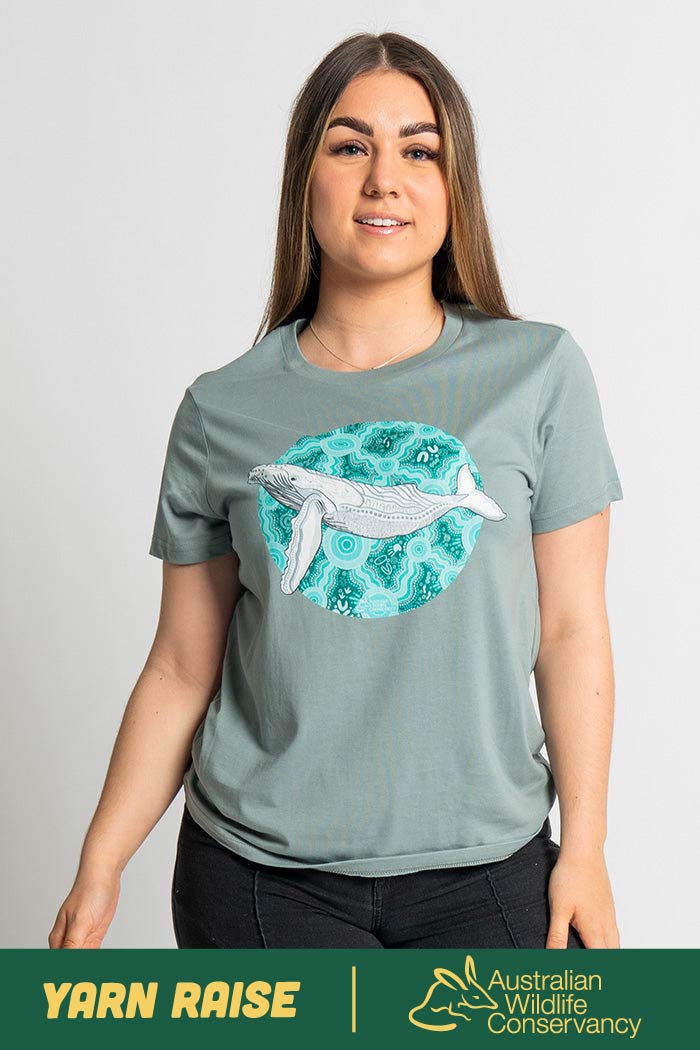 Migaloo 'Australia Wildlife Conservancy' Mineral Cotton Crew Neck Women’s T-Shirt