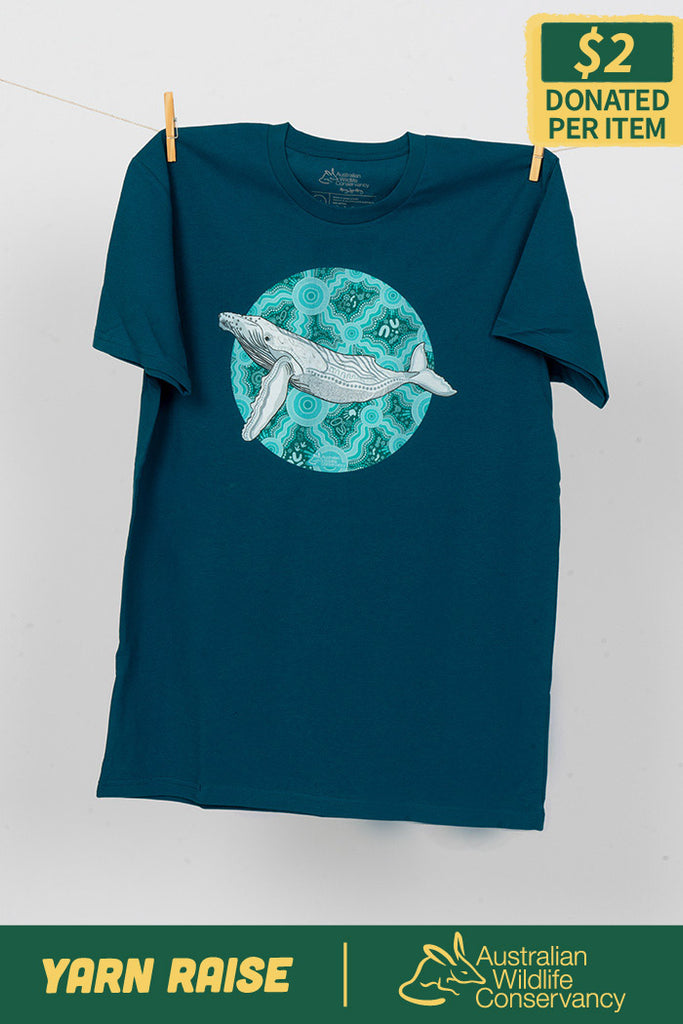 Migaloo 'Australian Wildlife Conservancy' Atlantic Cotton Crew Neck Unisex T-Shirt