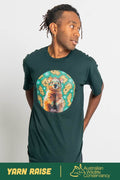 Quokka 'Australian Wildlife Conservancy' Pine Green Cotton Crew Neck Unisex T-Shirt