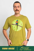 Lorikeet 'Australian Wildlife Conservancy' Moss Cotton Crew Neck Unisex T-Shirt