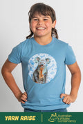 Koala (Gurrburr) 'Australian Wildlife Conservancy' Carolina Blue Cotton Crew Neck Kids T-Shirt