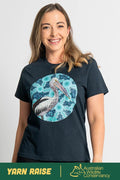 Pelican (Dhalipnha) 'Australian Wildlife Conservancy' Navy Cotton Crew Neck Women’s T-Shirt