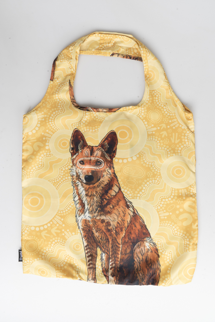 Land Animals 'Australian Wildlife Conservancy' rPET Reusable Fold-Up Shopping Bag (3 Pack) with Drawstring Bag