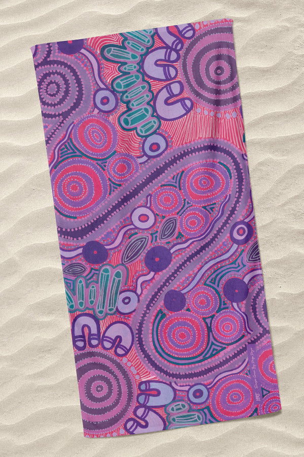 Danjoo (Purple) Beach Towel