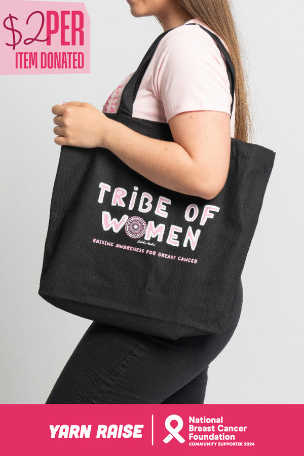 Tribe Of Women Type Black Cotton Canvas Carry Bag