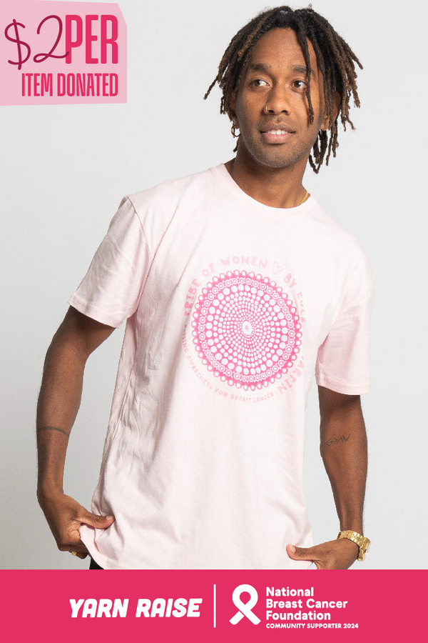 Tribe Of Women Circle Pink Cotton Crew Neck Unisex T-Shirt