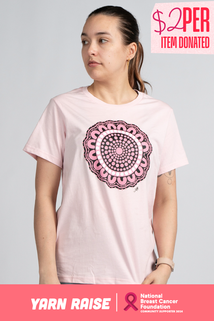 Boobie Sista Pink Cotton Crew Neck Women's T-Shirt