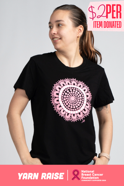 Boobie Sista Black Cotton Crew Neck Women's T-Shirt