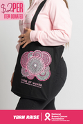 Tribe Of Women Awareness Black Long Handle Cotton Tote Bag