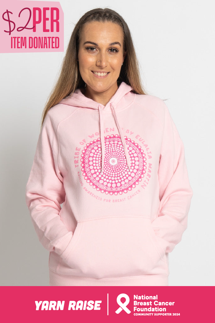 Tribe Of Women Circle Pink Cotton Blend Women's Hoodie