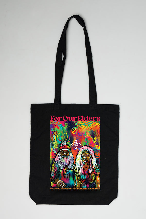 Connecting The Past To A Brighter Future Black Cotton Tote Bag