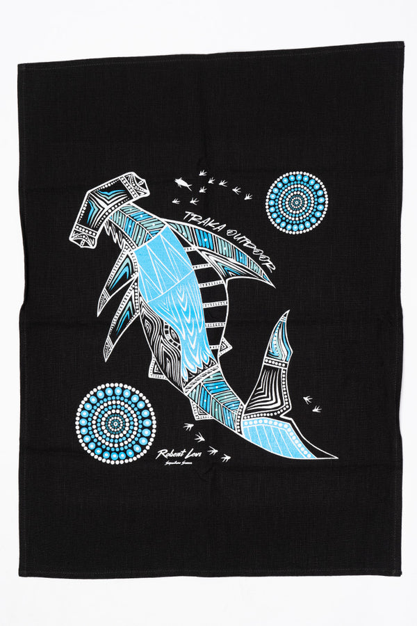 Hammerhead Black Tea Towel