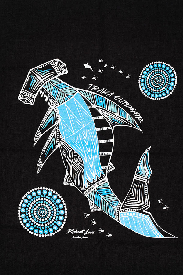 Hammerhead Black Tea Towel