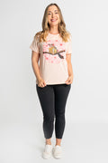 Possum (Batja) 'Australian Wildlife Conservancy' Pale Pink Cotton Crew Neck Women’s T-Shirt