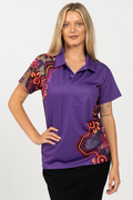 Ngabaan Purple Bamboo Essence Women's Fitted Polo Shirt