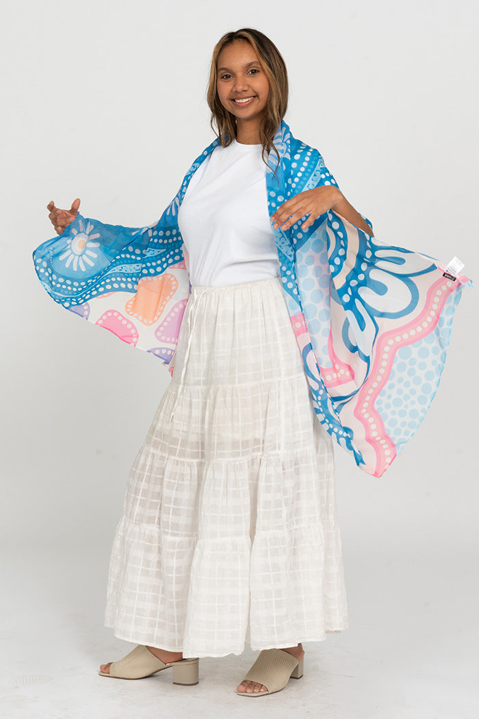 To The Skies Rectangle Chiffon Scarf