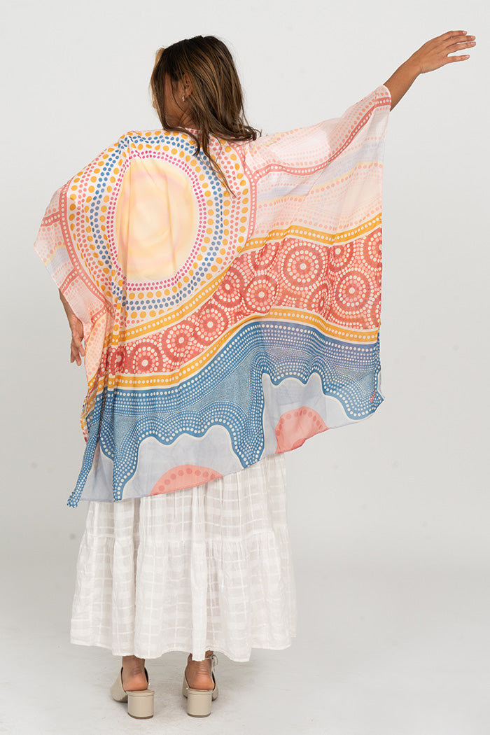 Sunset Healing Chiffon Shawl