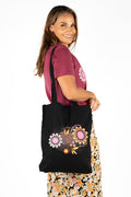 Country Resources Black Long Handle Cotton Tote Bag