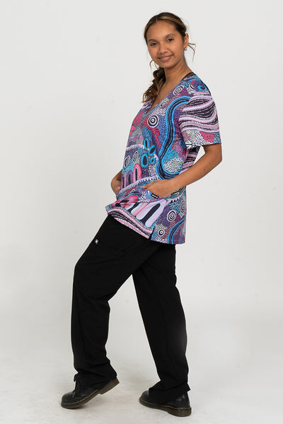 Grandmother's Country (No. 5) Women’s Three Pocket Scrub Top