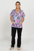 Pink Banksia Women’s Three Pocket Scrub Top