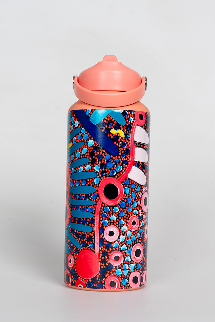 Yuka Bright 1L Insulated Stainless Steel Drink Bottle with Handle