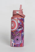 Pink Colours 1L Insulated Stainless Steel Drink Bottle with Handle