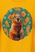 Quokka 'Australian Wildlife Conservancy' Mustard Cotton Crew Neck Women’s T-Shirt