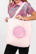 Tribe Of Women Circle Pink Cotton Canvas Carry Bag