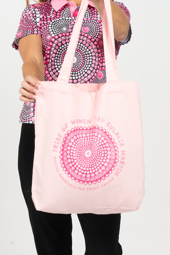 Tribe Of Women Circle Pink Cotton Canvas Carry Bag