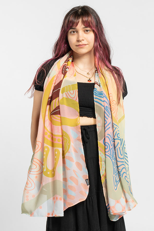 Kindling Rectangle Chiffon Scarf