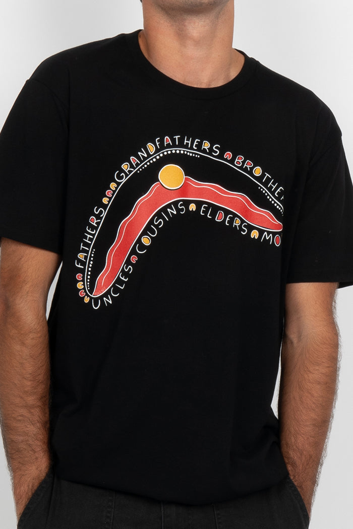 Brotherhood Boomerang Black Cotton Crew Neck Unisex T-Shirt