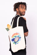 Yalnga Dreaming (Sea Turtle) Natural Cotton Long Handle Tote Bag