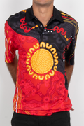 Sun Soaked Aboriginal Flag Unisex Polo Shirt