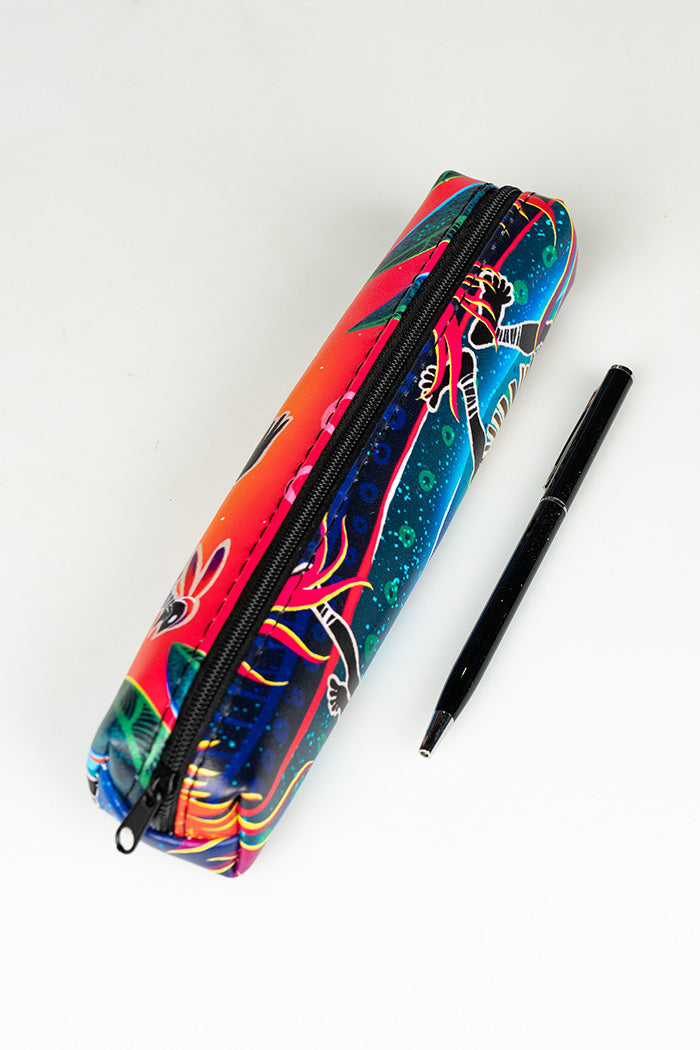 Fire Spirit People Small Rectangular Pencil Case with Pen