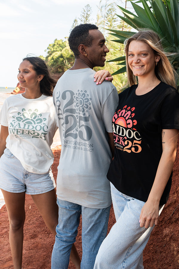 NAIDOC 2025 Black Cotton Crew Neck Women's T-Shirt