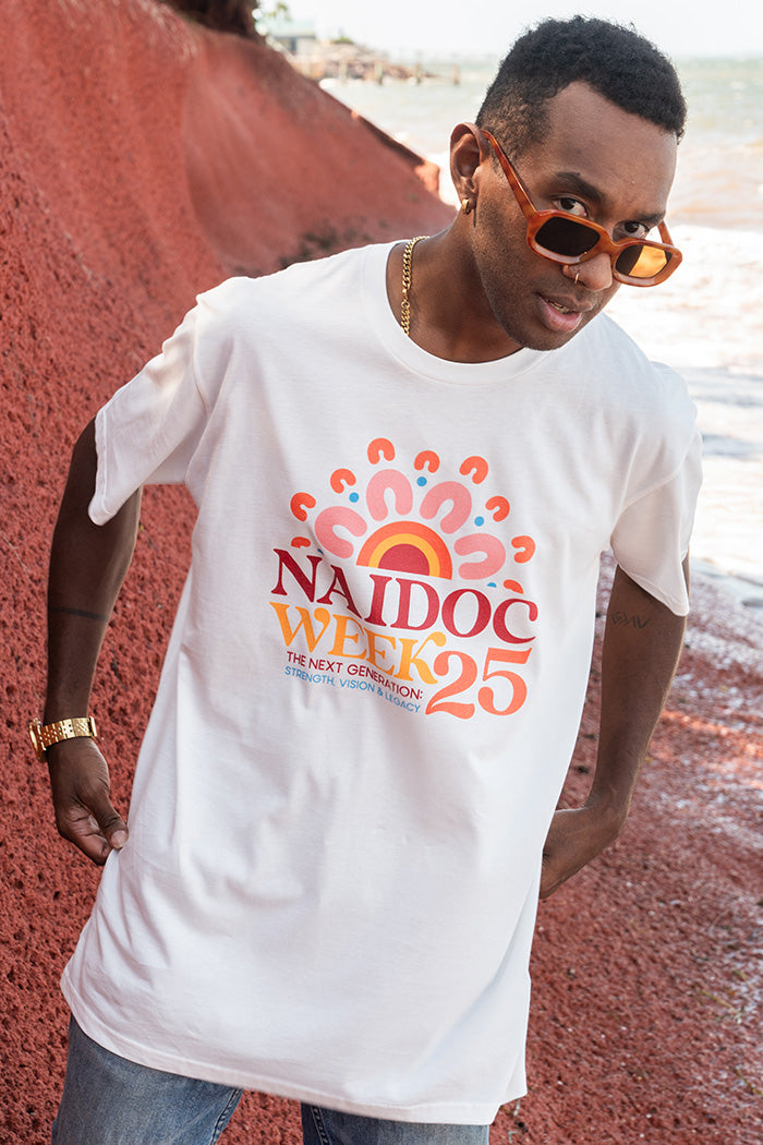 NAIDOC 2025 Natural Cotton Crew Neck Unisex T-Shirt