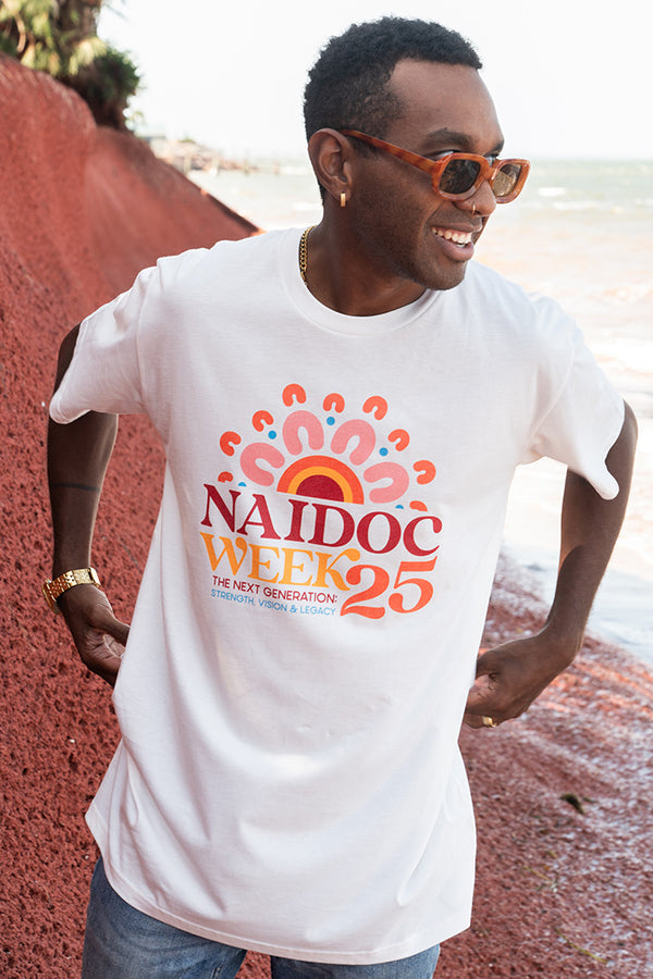 NAIDOC 2025 Natural Cotton Crew Neck Unisex T-Shirt