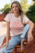 NAIDOC 2025 Monochrome Pale Pink Cotton Crew Neck Women's T-Shirt