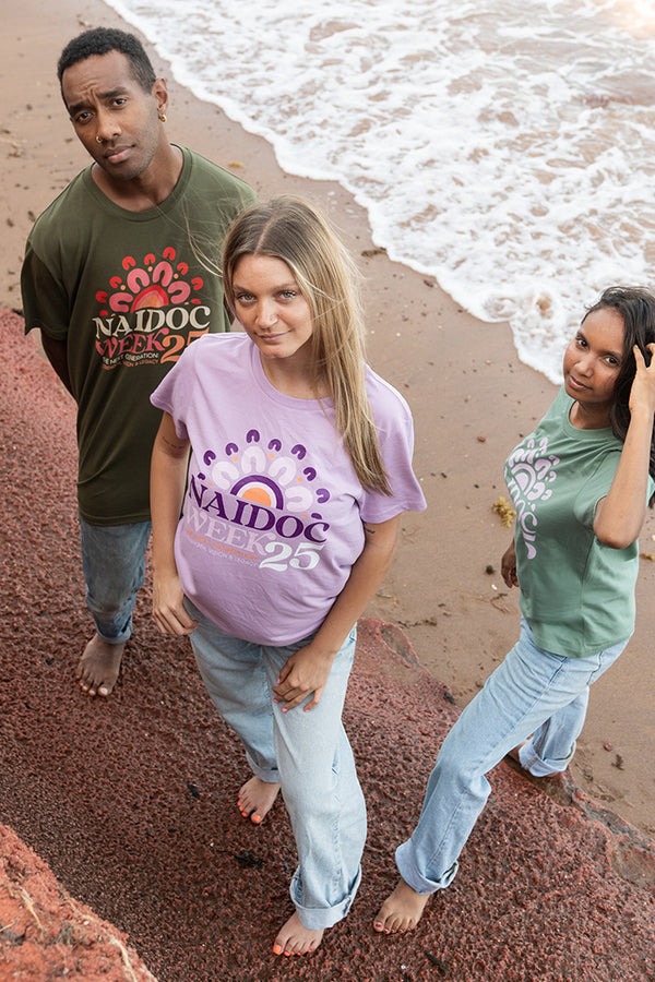 NAIDOC 2025 Lavender Cotton Crew Neck Women's T-Shirt